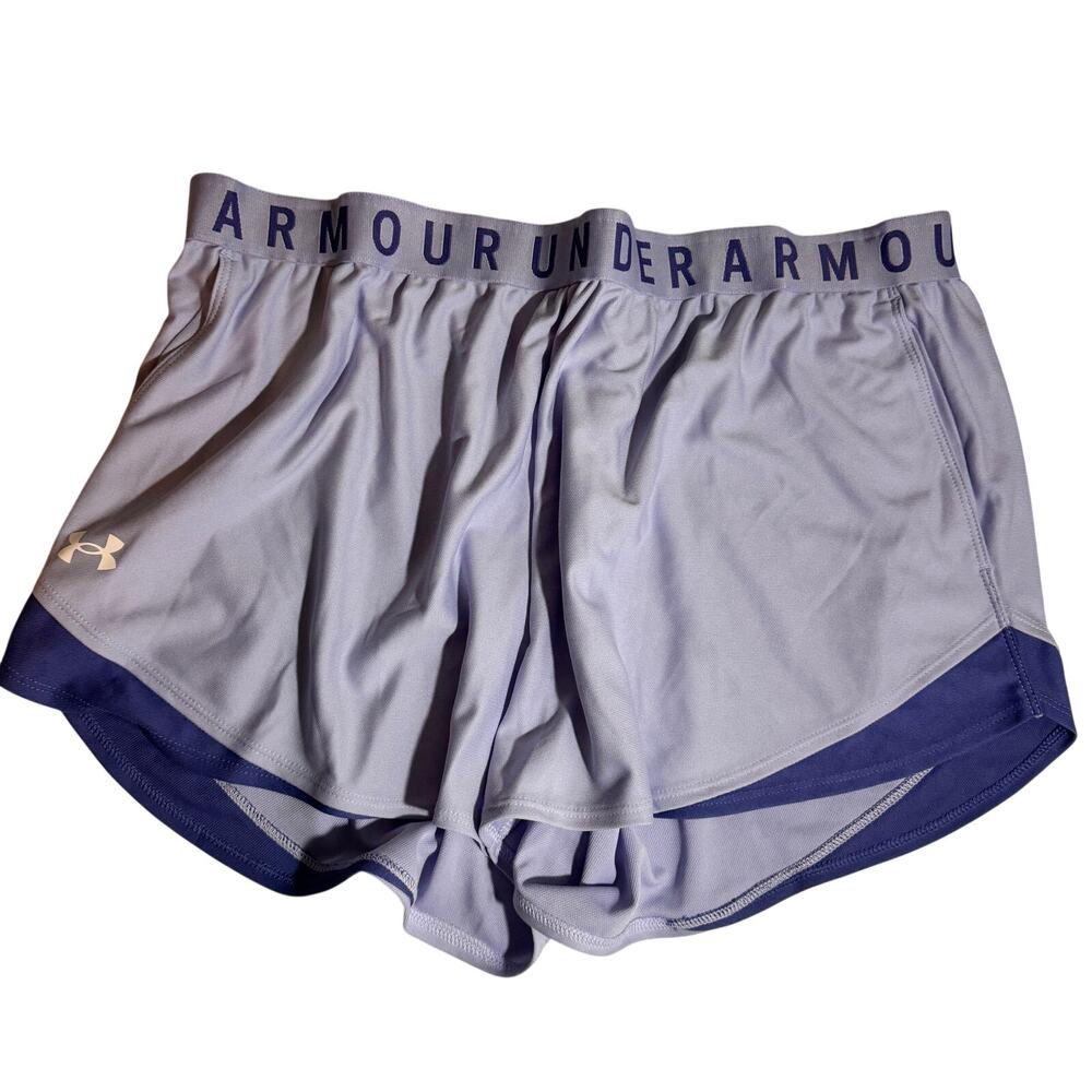 Under Armour Play Up Shorts 3.0 Women’s 2XL Lavender Athletic Running Gym Loose